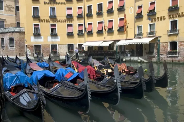 Framed Print : Gondolas Venice Italy