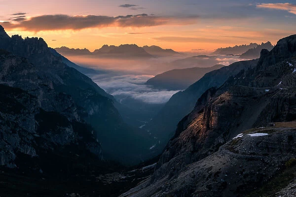 Good morning Dolomite Alps, Panorama, Italy
