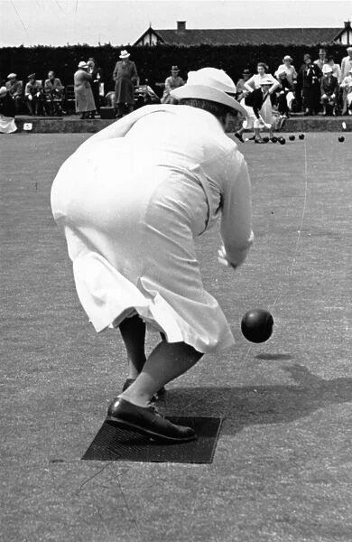 Good Wood, Madam; A woman bowling in a bowling tournament