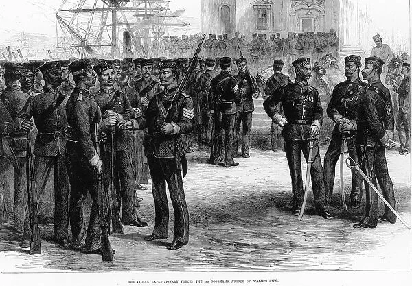Goorkahs. An Engraving of the Indian Expeditionary Force, June 1st, 1878