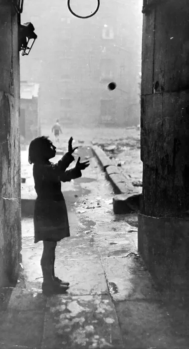 Framed Print : Gorbals Ball Game Framed Print : Gorbals Ball Game