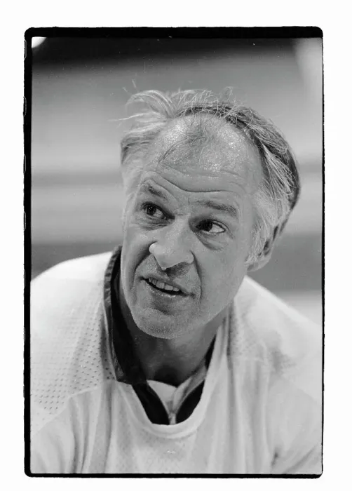 Framed Print : Gordie Howe After a Team Workout Framed Print : Gordie Howe After a Team Workout