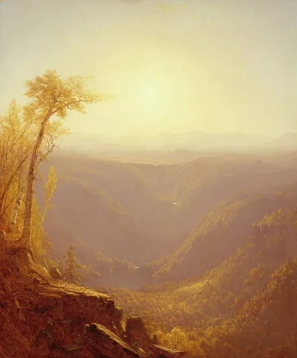 Framed Print : A Gorge In The Mountains (Kauterskill Clove) Framed Print : A Gorge In The Mountains (Kauterskill Clove)