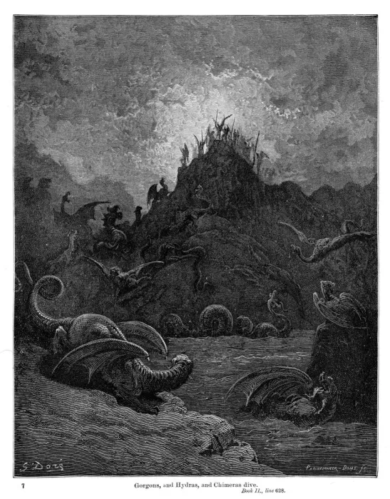 Framed Print : Gorgons Hydras Chimeras 1885 Framed Print : Gorgons Hydras Chimeras 1885