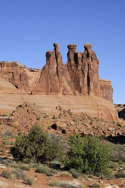 Three Gossips rock formation, Arches National Park, Utah, USA