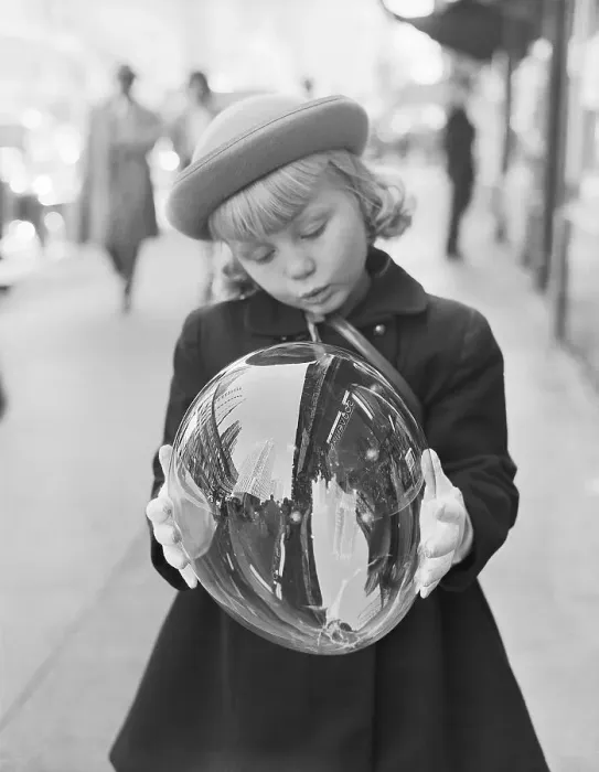 Framed Print : Gotham in Bubbles
