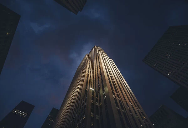 Gotham city at night, New York