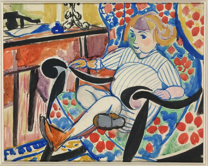 Framed Print : Gouache, ca. 1916. Artist Henry Lyman Saÿen Framed Print : Gouache, ca. 1916. Artist Henry Lyman Saÿen
