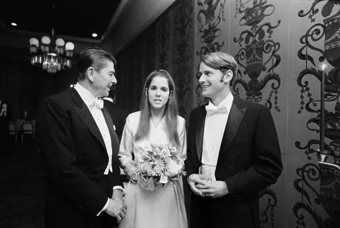 Framed Print : Gov Reagan With Daughter And Escort Framed Print : Gov Reagan With Daughter And Escort