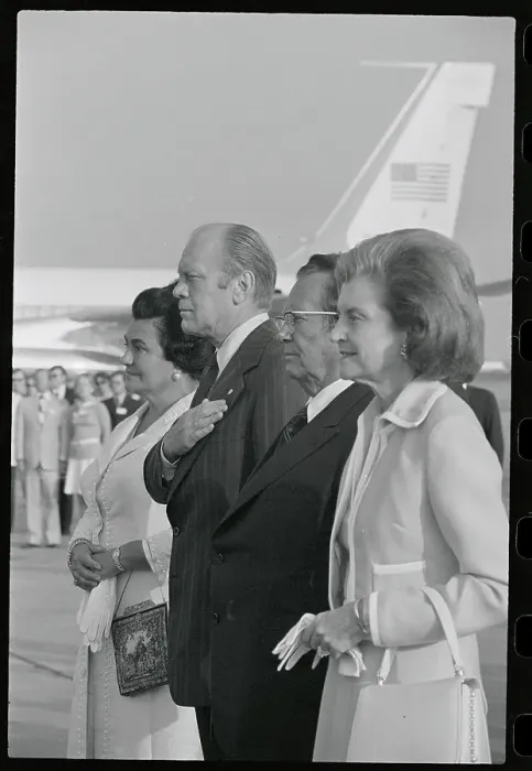 Framed Print : Government Officials Gerald and Mrs. Ford with Josip and Jovanka Tito Framed Print : Government Officials Gerald and Mrs. Ford with Josip and Jovanka Tito