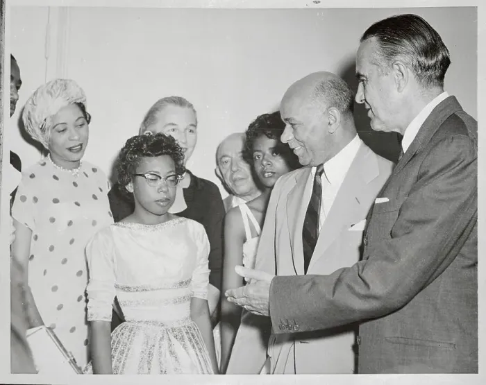 Framed Print : Governor Averell Harriman and Students Framed Print : Governor Averell Harriman and Students