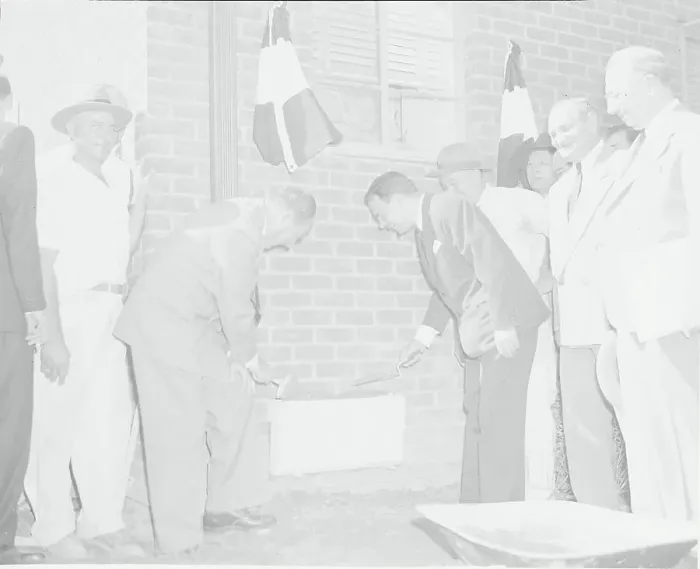 Framed Print : Governor Dewey Lays Cornerstone Framed Print : Governor Dewey Lays Cornerstone
