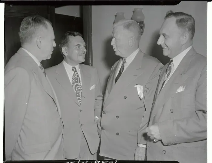 Framed Print : Governor Dewey Meeting with Senators