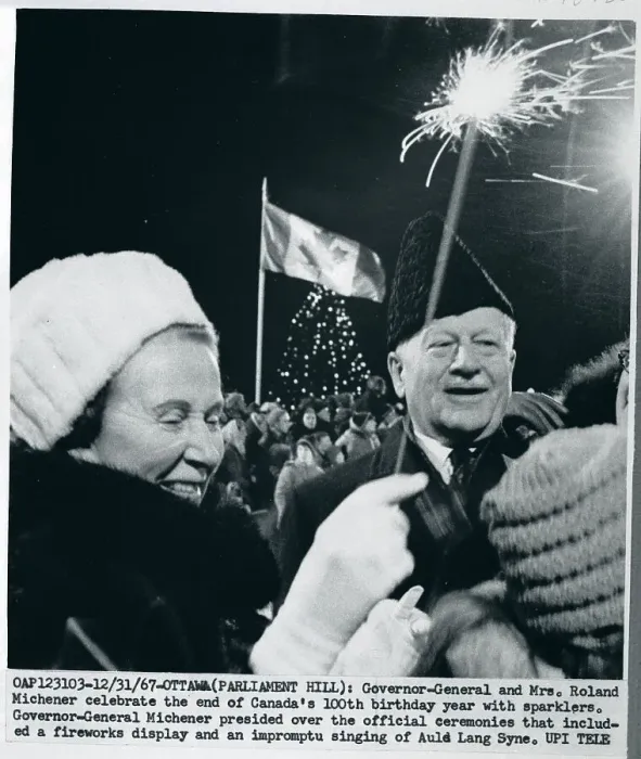 Framed Print : Governor General Michner with Wife Celebration Framed Print : Governor General Michner with Wife Celebration
