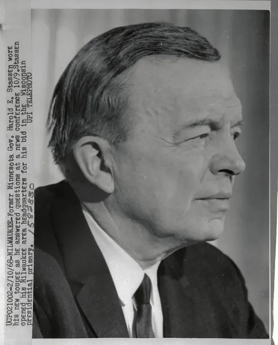 Framed Print : Governor Harold E. Stassen Speaking to Press Framed Print : Governor Harold E. Stassen Speaking to Press