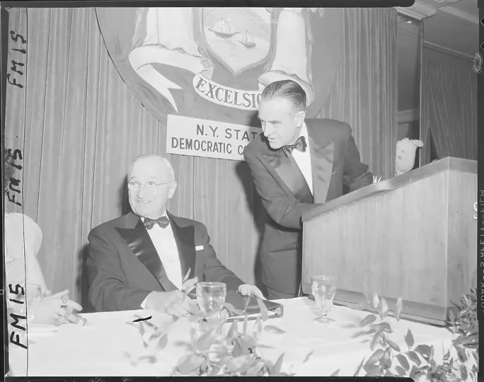 Framed Print : Governor Harriman Looking at Harry Truman Framed Print : Governor Harriman Looking at Harry Truman