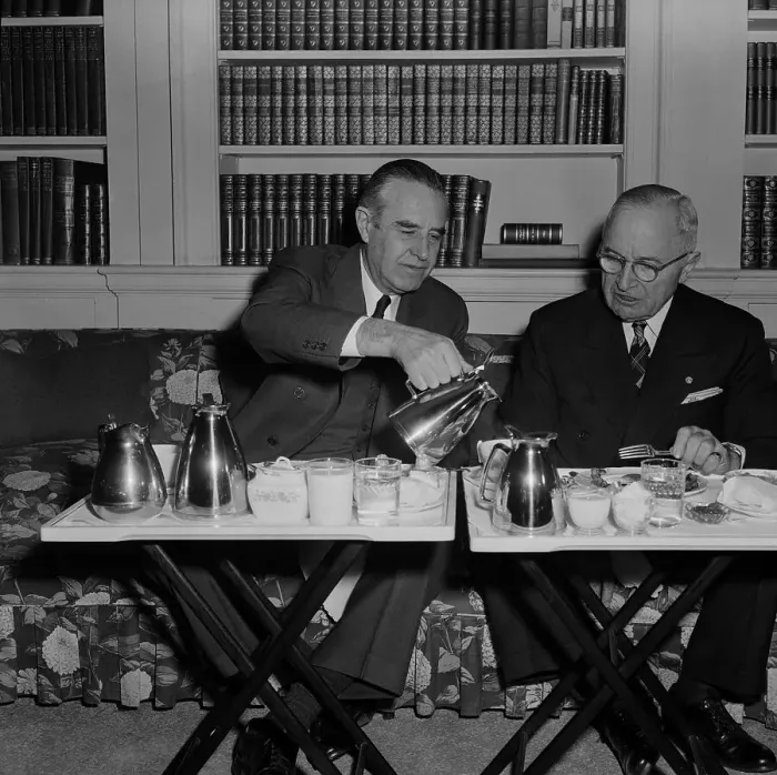 Framed Print : Governor Harriman Pouring Coffee for Harry S. Truman Framed Print : Governor Harriman Pouring Coffee for Harry S. Truman