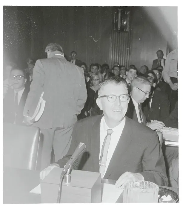 Framed Print : Former Governor James P. Coleman During Senate Hearing Framed Print : Former Governor James P. Coleman During Senate Hearing