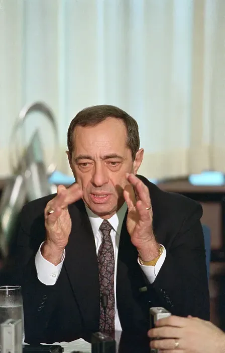 Framed Print : Governor Mario Cuomo Addressing Media Framed Print : Governor Mario Cuomo Addressing Media