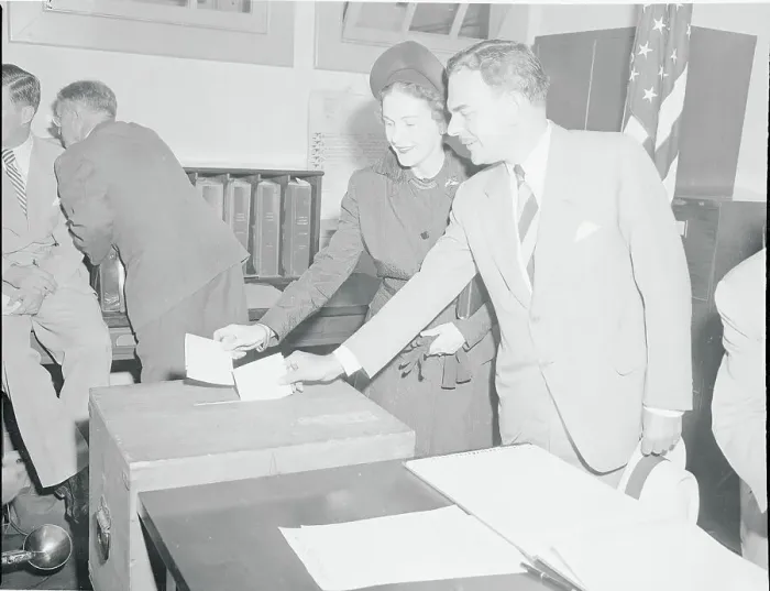 Framed Print : Governor and Mrs. Dewey Casting Ballots Framed Print : Governor and Mrs. Dewey Casting Ballots