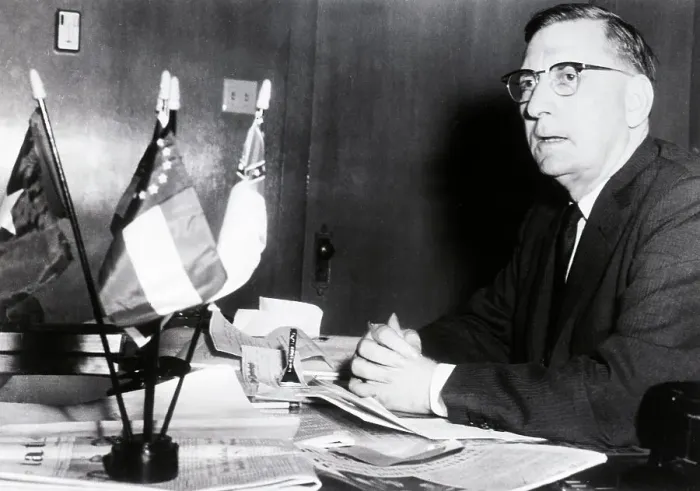 Framed Print : Governor Ross Barnett at Desk Framed Print : Governor Ross Barnett at Desk