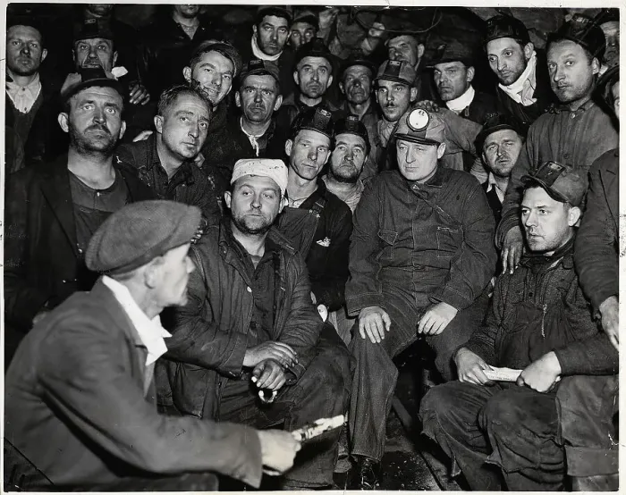 Framed Print : Governor Visits Coal Miners in Mine Framed Print : Governor Visits Coal Miners in Mine