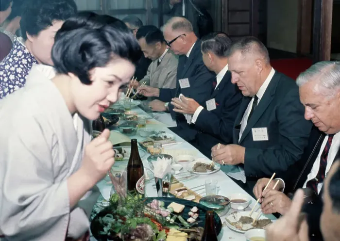Framed Print : US Governors Dining In Japan Framed Print : US Governors Dining In Japan