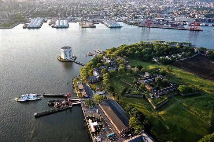 Framed Print : Governors Island and Brooklyn New York Framed Print : Governors Island and Brooklyn New York