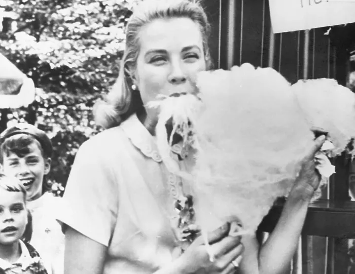 Framed Print : Grace Kelly with Cotton Candy Framed Print : Grace Kelly with Cotton Candy