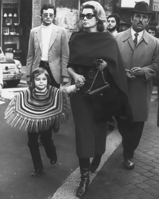 Framed Print : Grace Kelly Escorting Princess Stephanie Framed Print : Grace Kelly Escorting Princess Stephanie