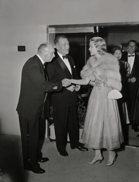 Framed Print : Grace Kelly Greeted by Ship's Captain and Purser Framed Print : Grace Kelly Greeted by Ship's Captain and Purser