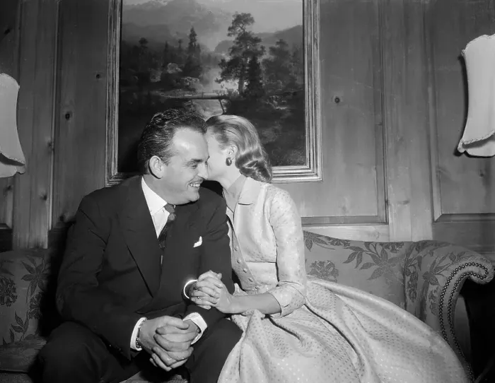 Framed Print : Grace Kelly Kissing Prince Rainier III Framed Print : Grace Kelly Kissing Prince Rainier III