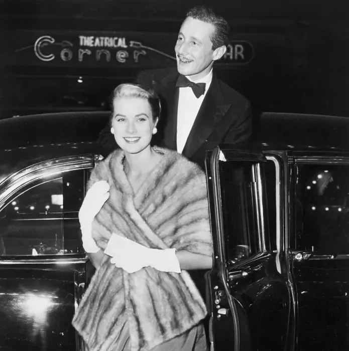Framed Print : Grace Kelly and Oleg Cassini Arriving at Premiere Framed Print : Grace Kelly and Oleg Cassini Arriving at Premiere