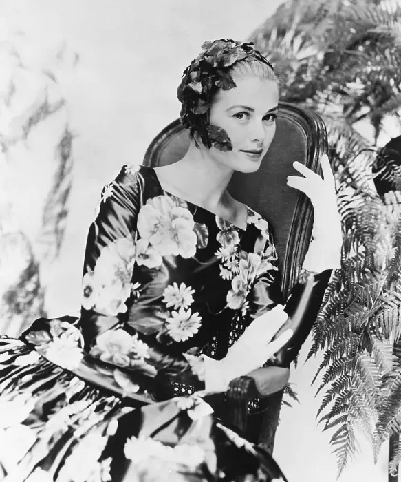 Framed Print : Grace Kelly Wearing Floral Dress Framed Print : Grace Kelly Wearing Floral Dress