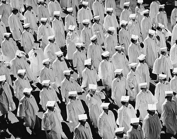 Graduates in caps & gowns