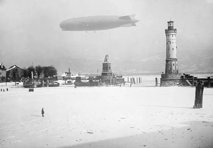Framed Print : Graf Zeppelin on Alpine Test Flight Framed Print : Graf Zeppelin on Alpine Test Flight