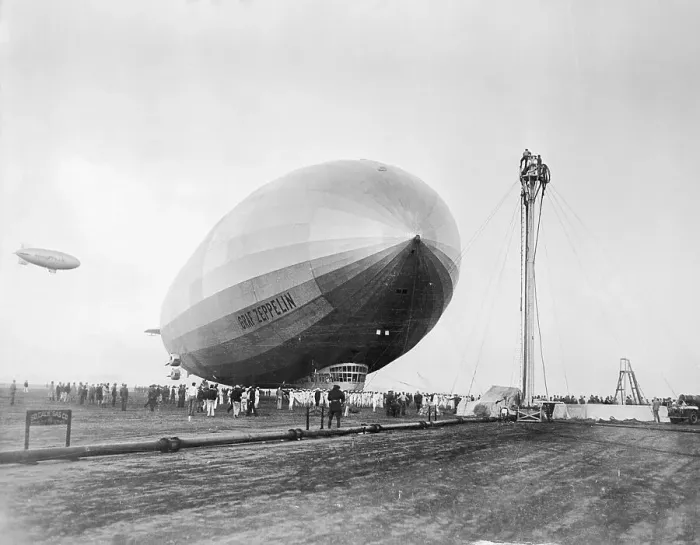 Framed Print : The Graf Zeppelin After Round-the-World Flight