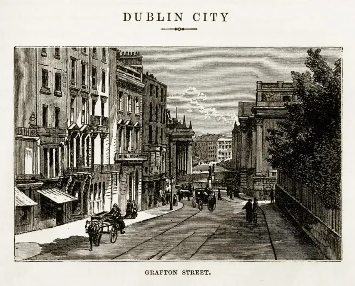 Framed Print : Grafton Street in Dublin, Ireland Victorian Engraving, 1840 Framed Print : Grafton Street in Dublin, Ireland Victorian Engraving, 1840