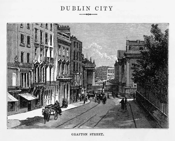 Framed Print : Grafton Street in Dublin, Ireland Victorian Engraving, 1840 Framed Print : Grafton Street in Dublin, Ireland Victorian Engraving, 1840