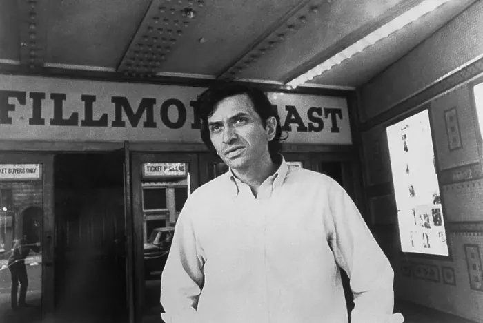 Framed Print : Bill Graham Outside the Fillmore East Framed Print : Bill Graham Outside the Fillmore East