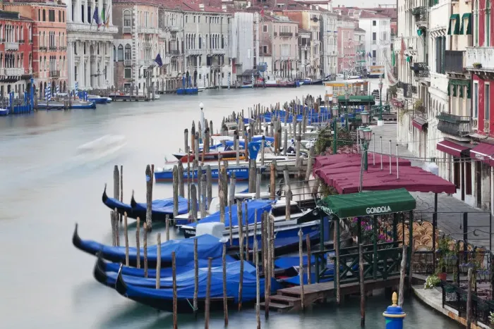 Framed Print : Grand Canal, Canal Grande, with boats in the morning, Venice, Venezien, Italy Framed Print : Grand Canal, Canal Grande, with boats in the morning, Venice, Venezien, Italy