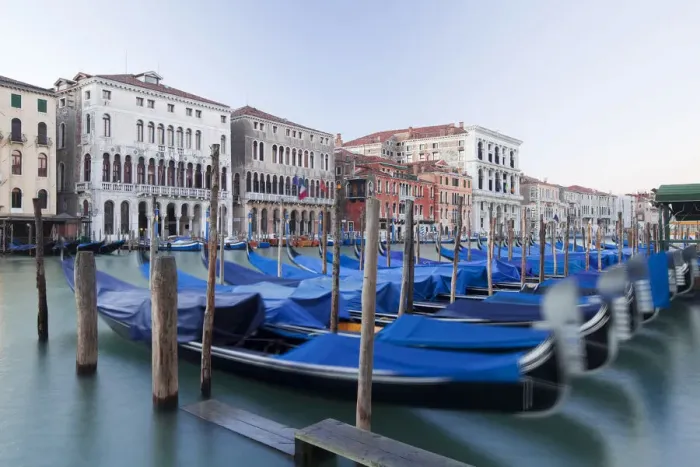 Framed Print : Grand Canal, Canal Grande, with boats in the morning, Venice, Venezien, Italy Framed Print : Grand Canal, Canal Grande, with boats in the morning, Venice, Venezien, Italy