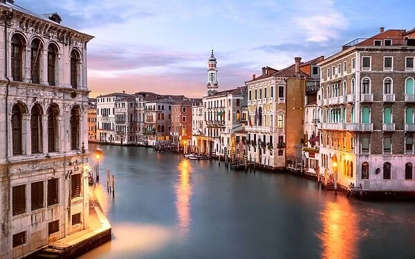 Grand Canal, Behind Rialto Bridge, Venice, Italy