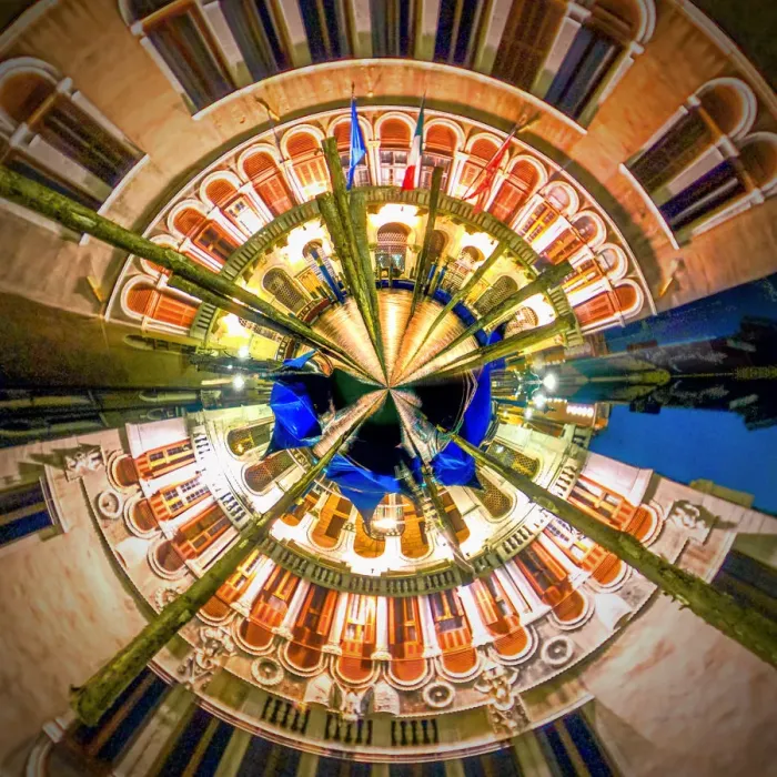 Framed Print : Grand Canal Tiny Planet Framed Print : Grand Canal Tiny Planet