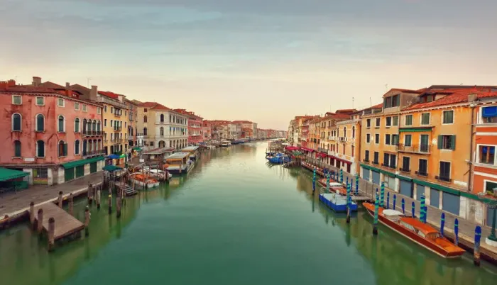 Framed Print : The Grand Canal in Venice in the morning