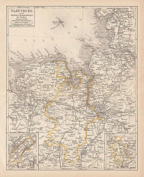 Grand Duchy of Oldenburg, litograph, published in 1877