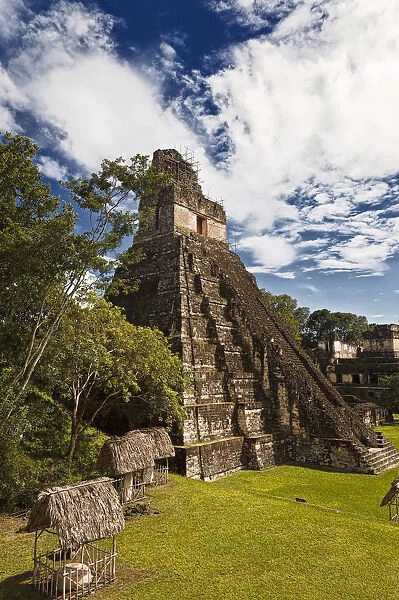 Grand Jaguar temple in Tikal maya ruins