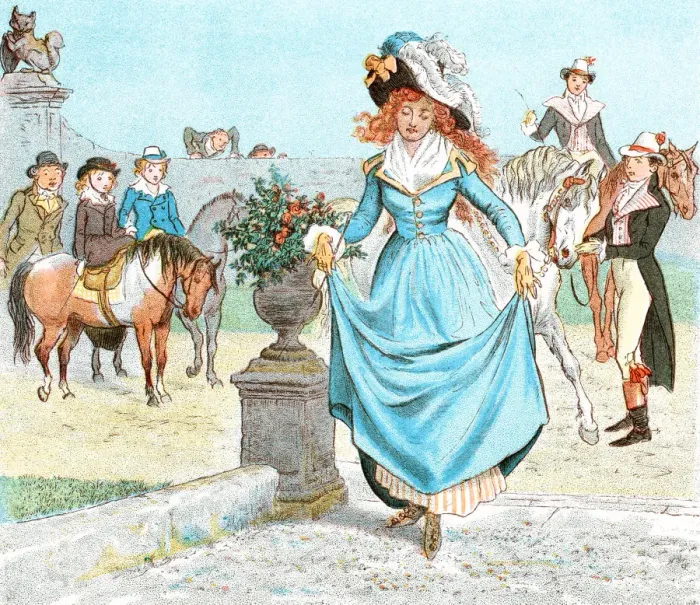 Framed Print : Grand lady just dismounted from her horse Framed Print : Grand lady just dismounted from her horse