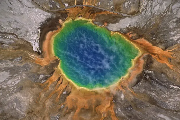Framed Print : Grand Prismatic Spring in Yellowstone National Park, Wyoming Framed Print : Grand Prismatic Spring in Yellowstone National Park, Wyoming
