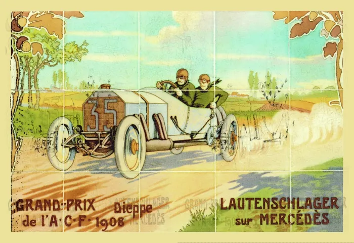 Framed Print : Grand-Prix: Lautenschlager sur Mercedes Framed Print : Grand-Prix: Lautenschlager sur Mercedes